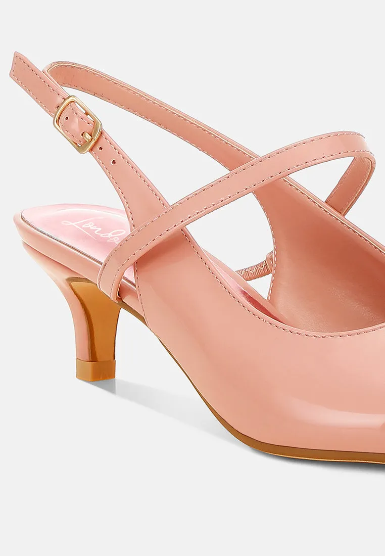 Kitten Heel Slingback Sandals By RAG