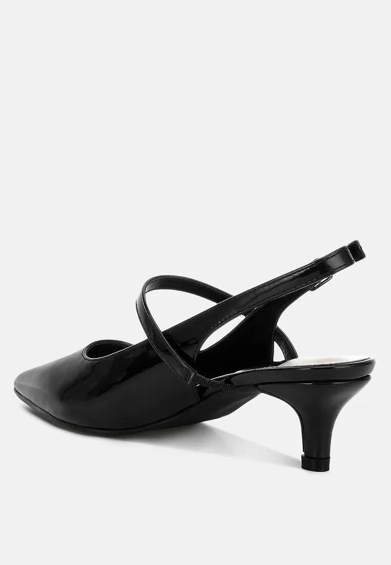 Kitten Heel Slingback Sandals By RAG