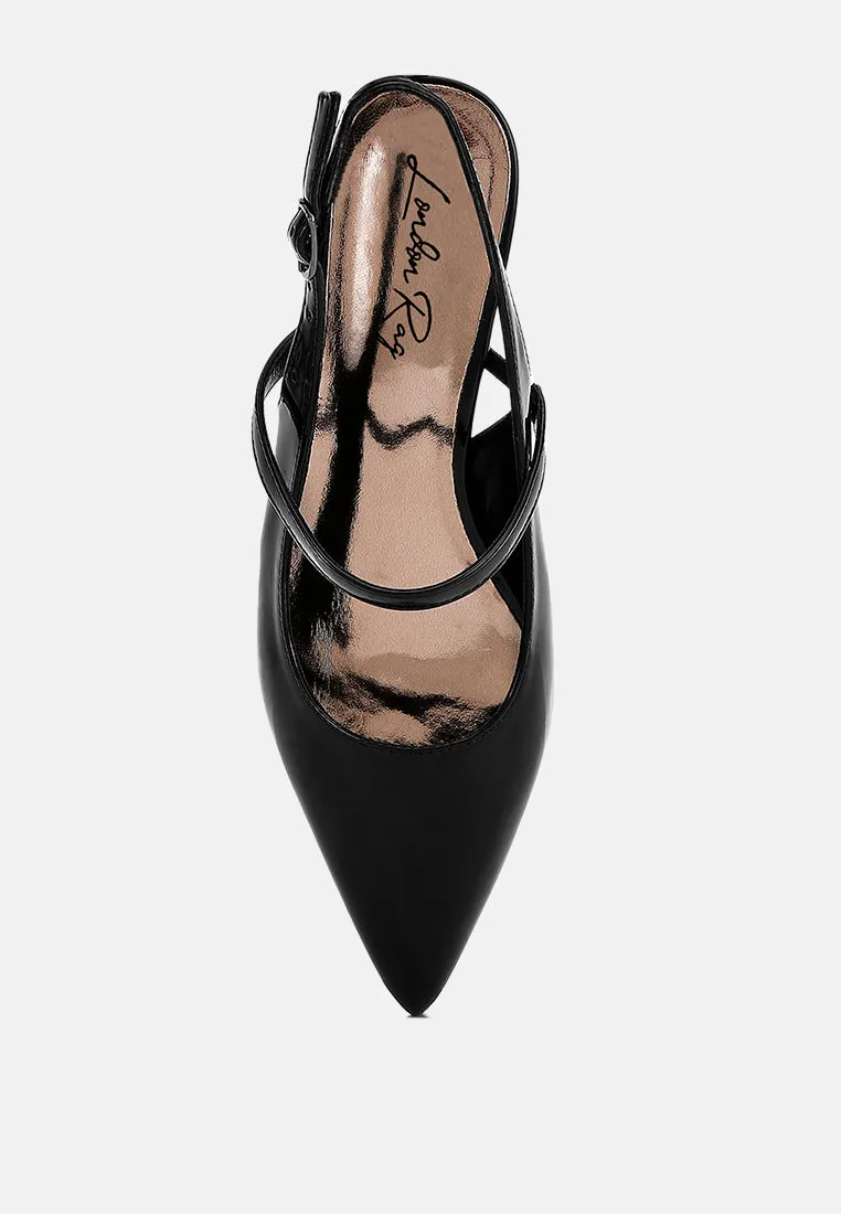 Kitten Heel Slingback Sandals By RAG