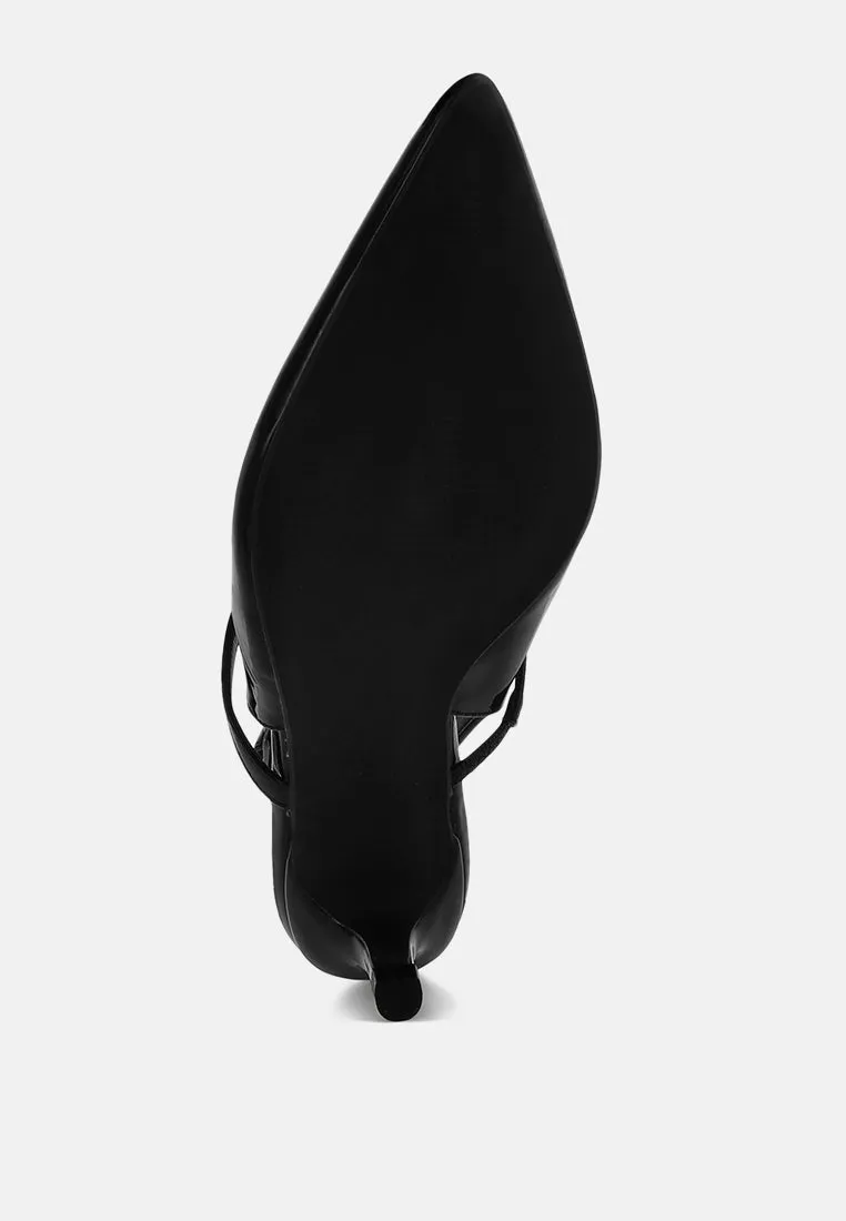 Kitten Heel Slingback Sandals By RAG