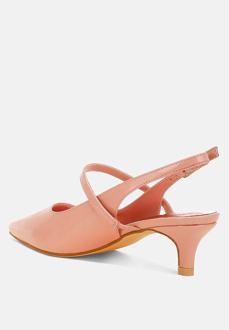 Kitten Heel Slingback Sandals By RAG