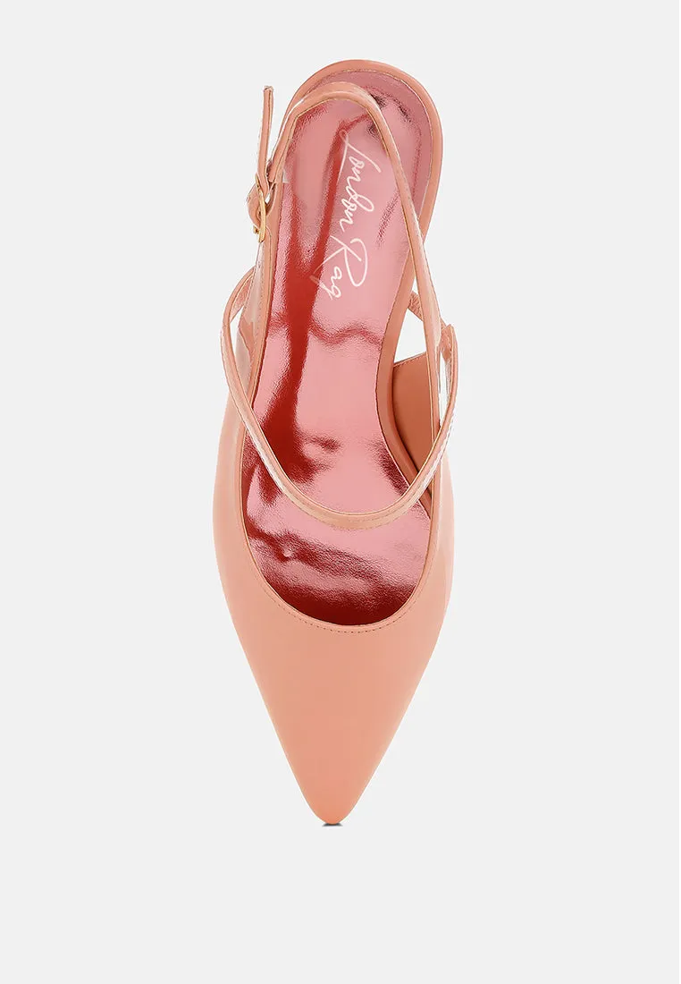 Kitten Heel Slingback Sandals By RAG
