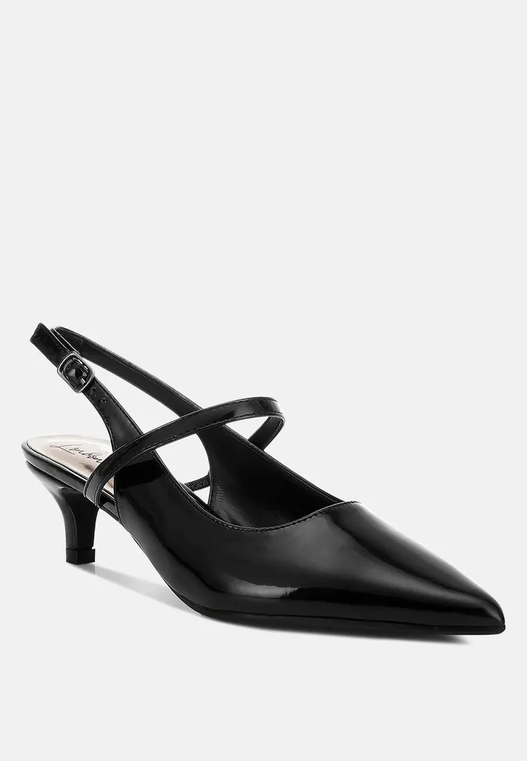 Kitten Heel Slingback Sandals By RAG
