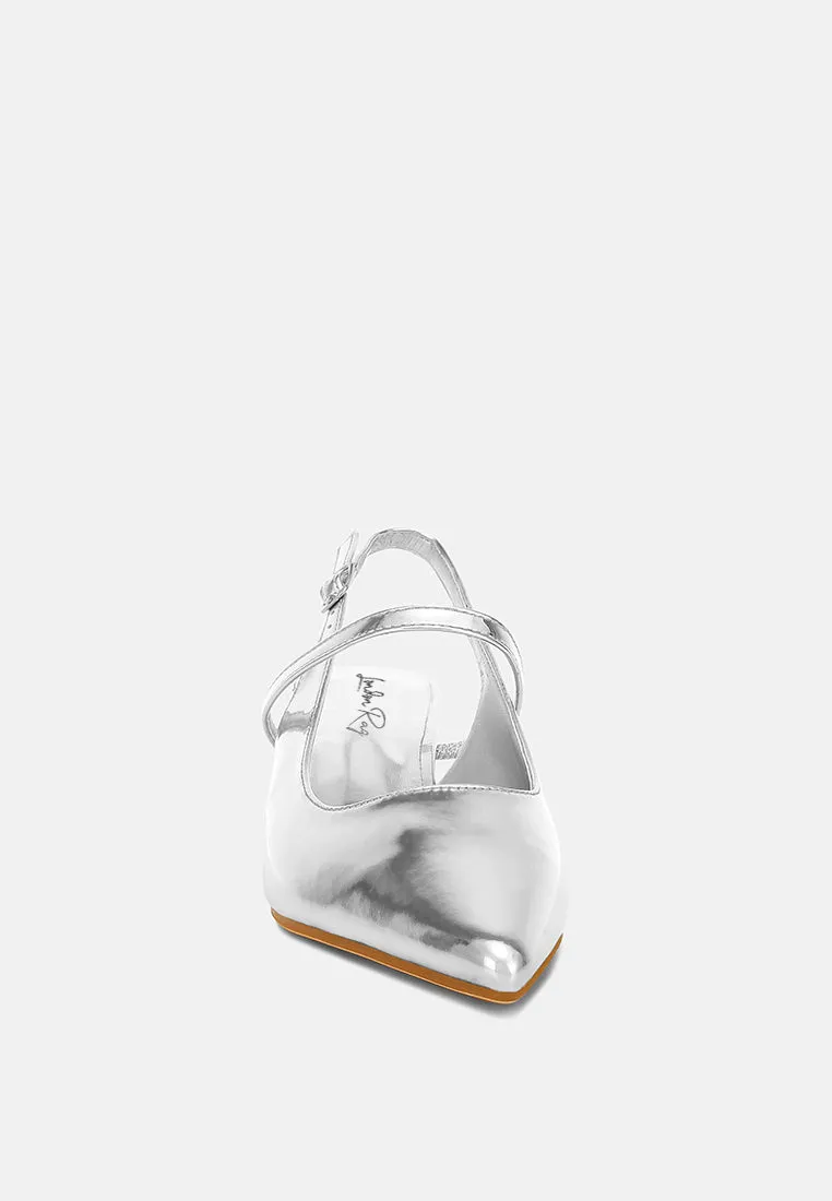Kitten Heel Slingback Sandals By RAG