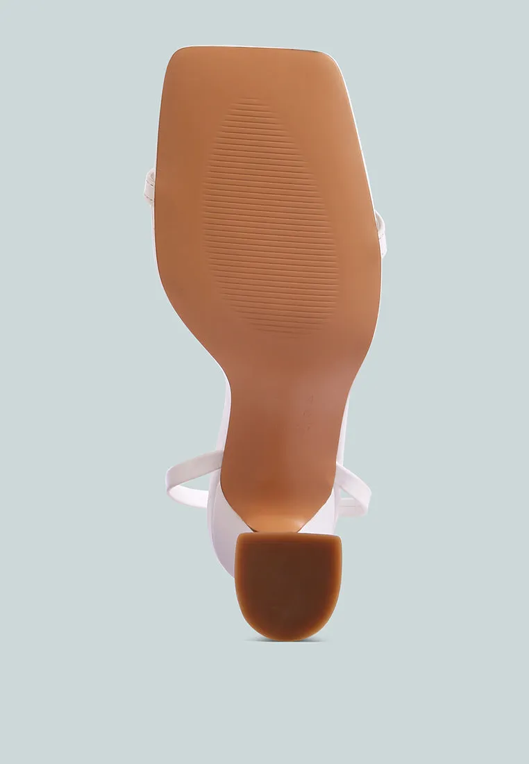 Lewk Strappy Tie Up Spool Heel Sandals By Ruw