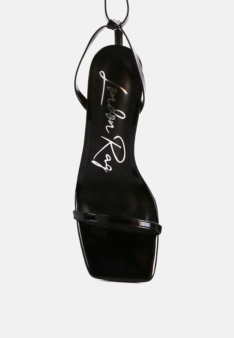 Lewk Strappy Tie Up Spool Heel Sandals By Ruw