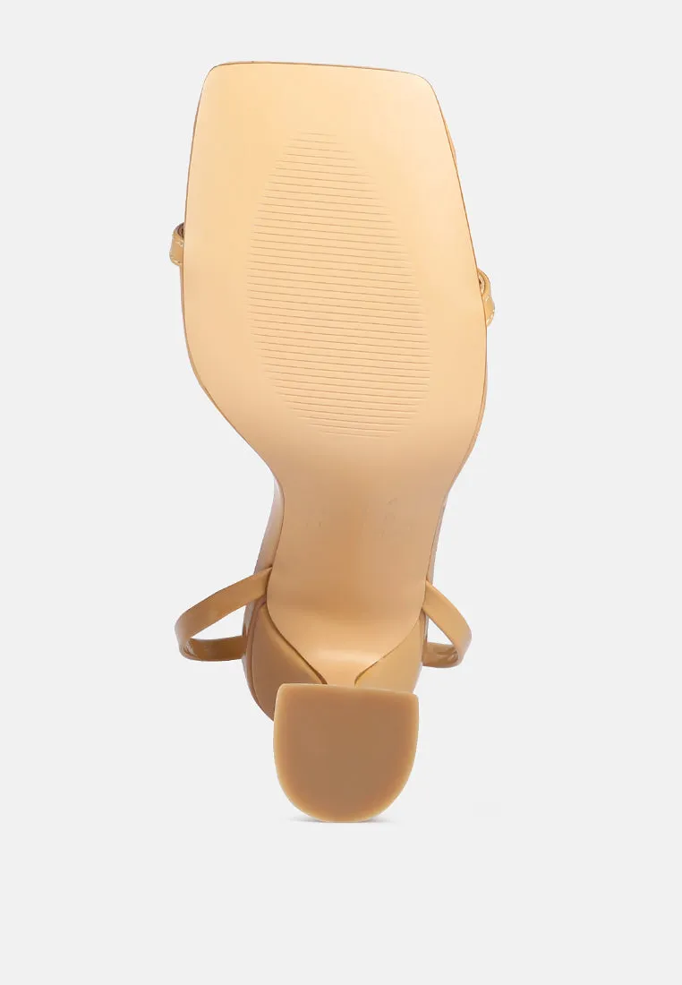 Lewk Strappy Tie Up Spool Heel Sandals By Ruw