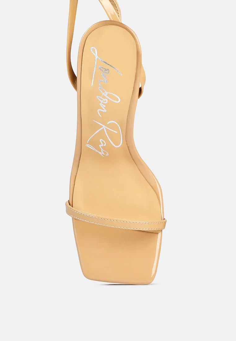 Lewk Strappy Tie Up Spool Heel Sandals By Ruw
