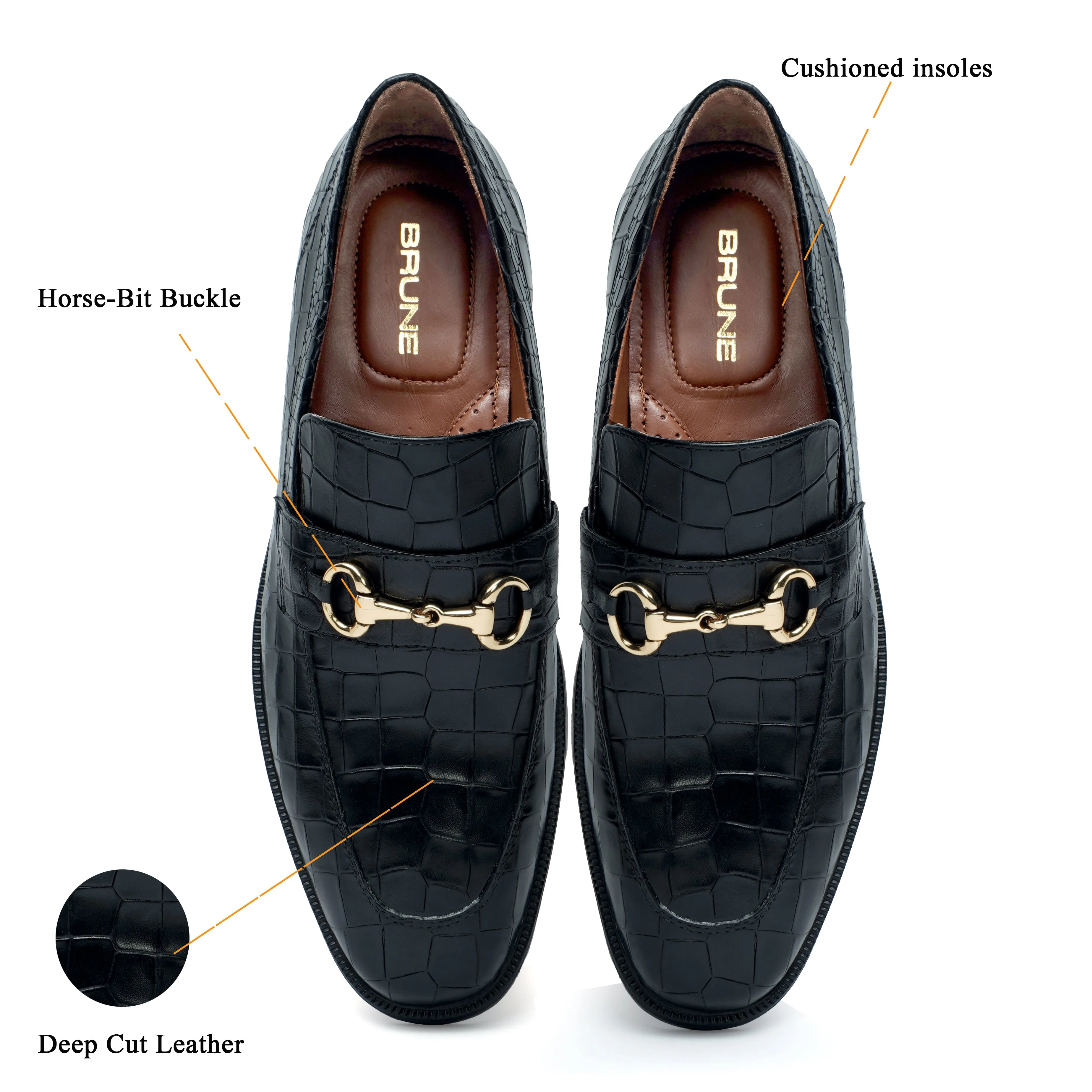 Light Weight Black Loafer in Deep Cut Leather