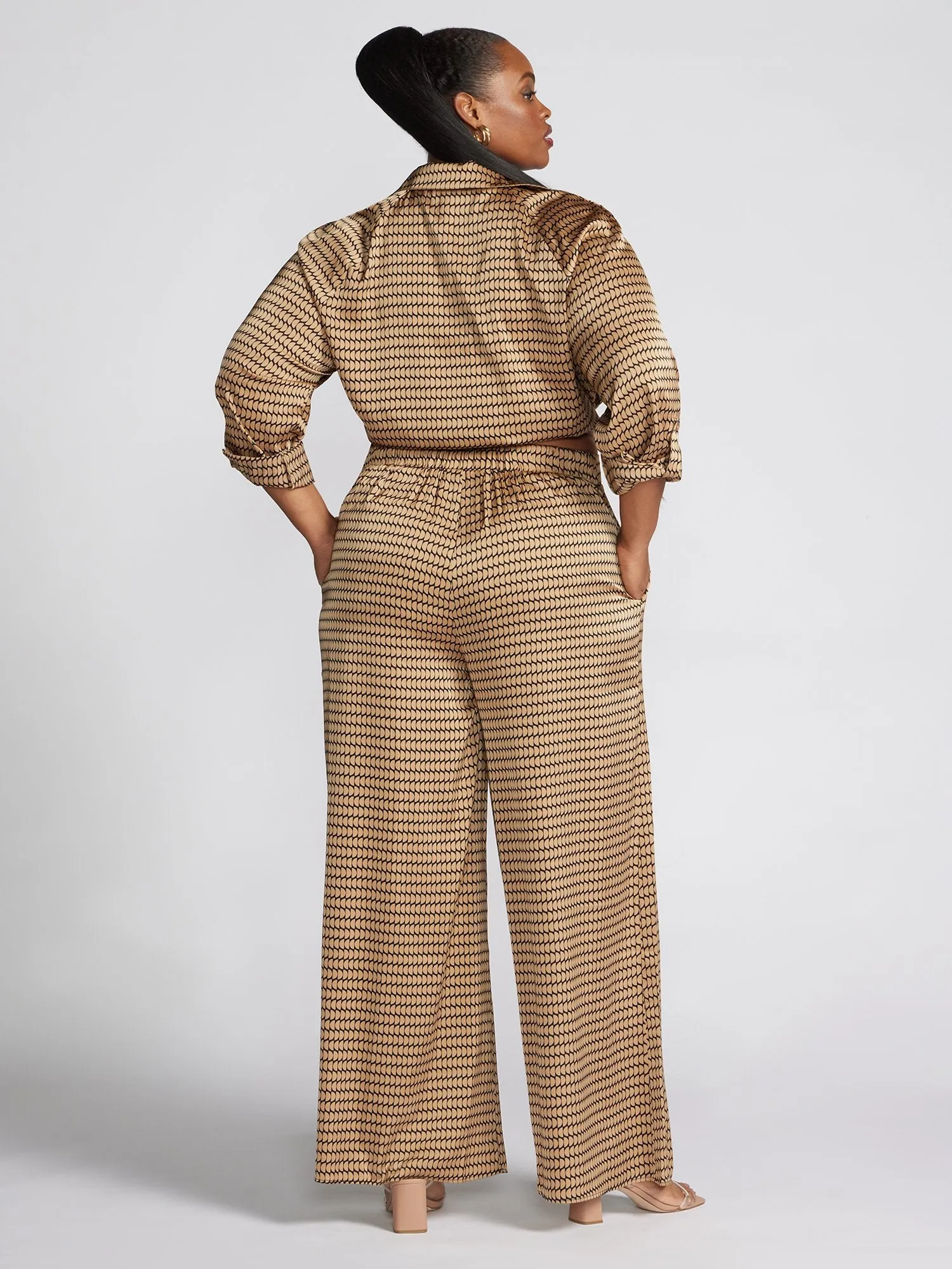 Lolonyo Abstract Print Wide Leg Pants