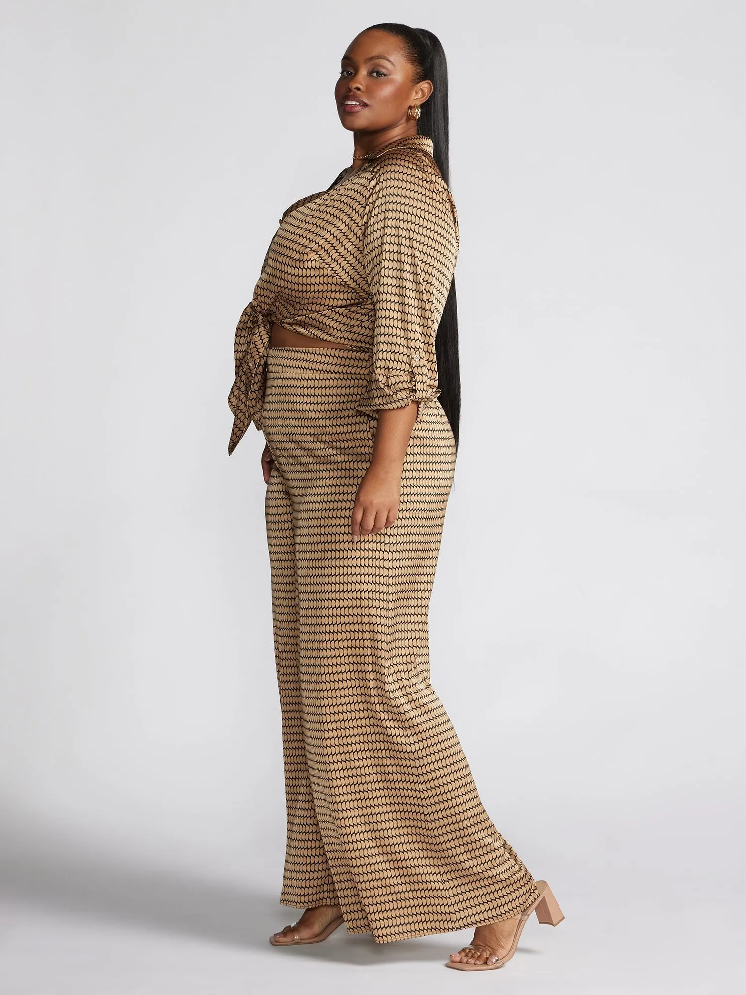 Lolonyo Abstract Print Wide Leg Pants