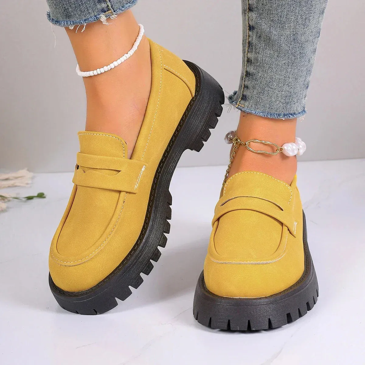 Maras - Women Colorful Suede Loafers
