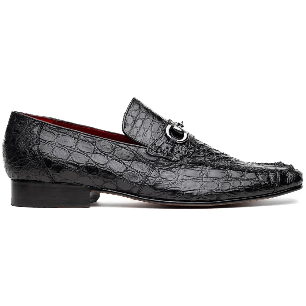 Marco Di Milano Landro in Black Caiman Loafers