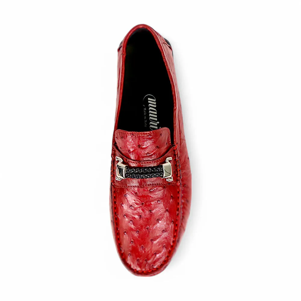Mauri Sprinter 3517/5 Campari Red Ostrich Loafers