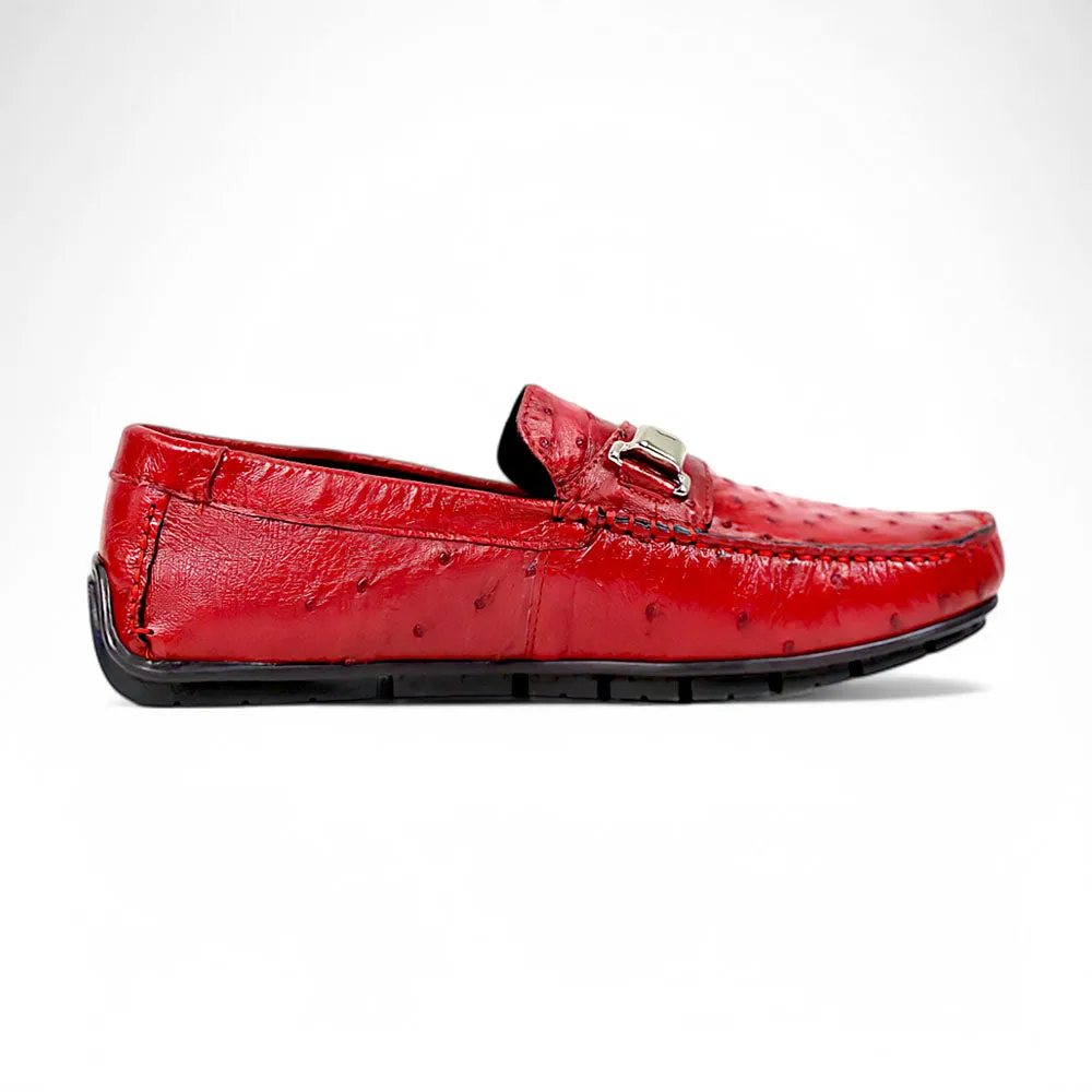 Mauri Sprinter 3517/5 Campari Red Ostrich Loafers