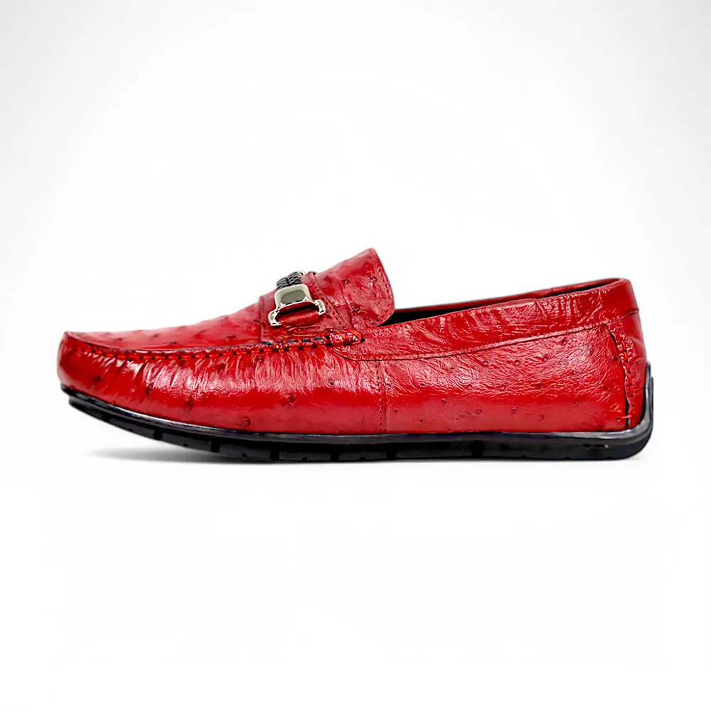 Mauri Sprinter 3517/5 Campari Red Ostrich Loafers