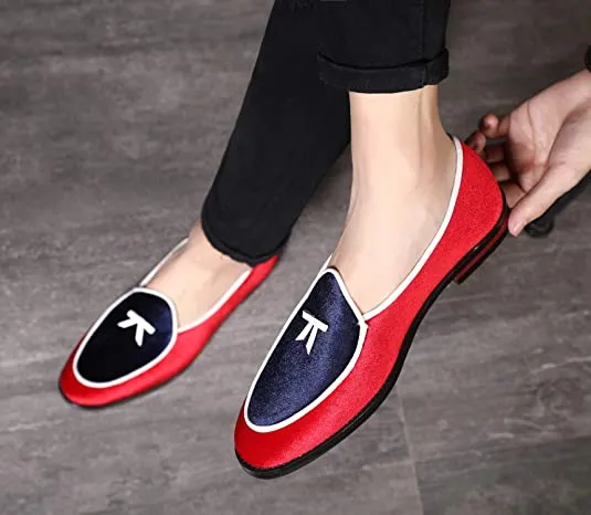 Men's Velvet Bow Loafers