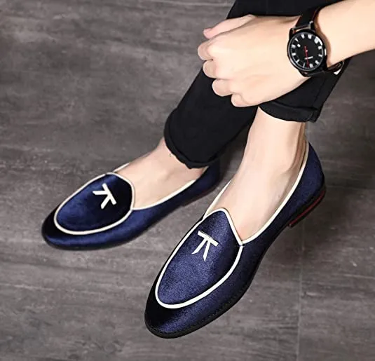 Men's Velvet Bow Loafers