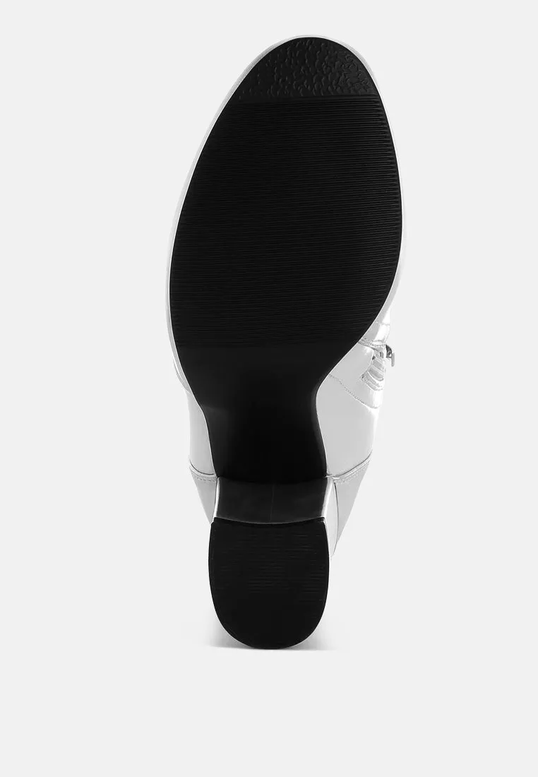 Metallic Pleather Sock Boots By RUW