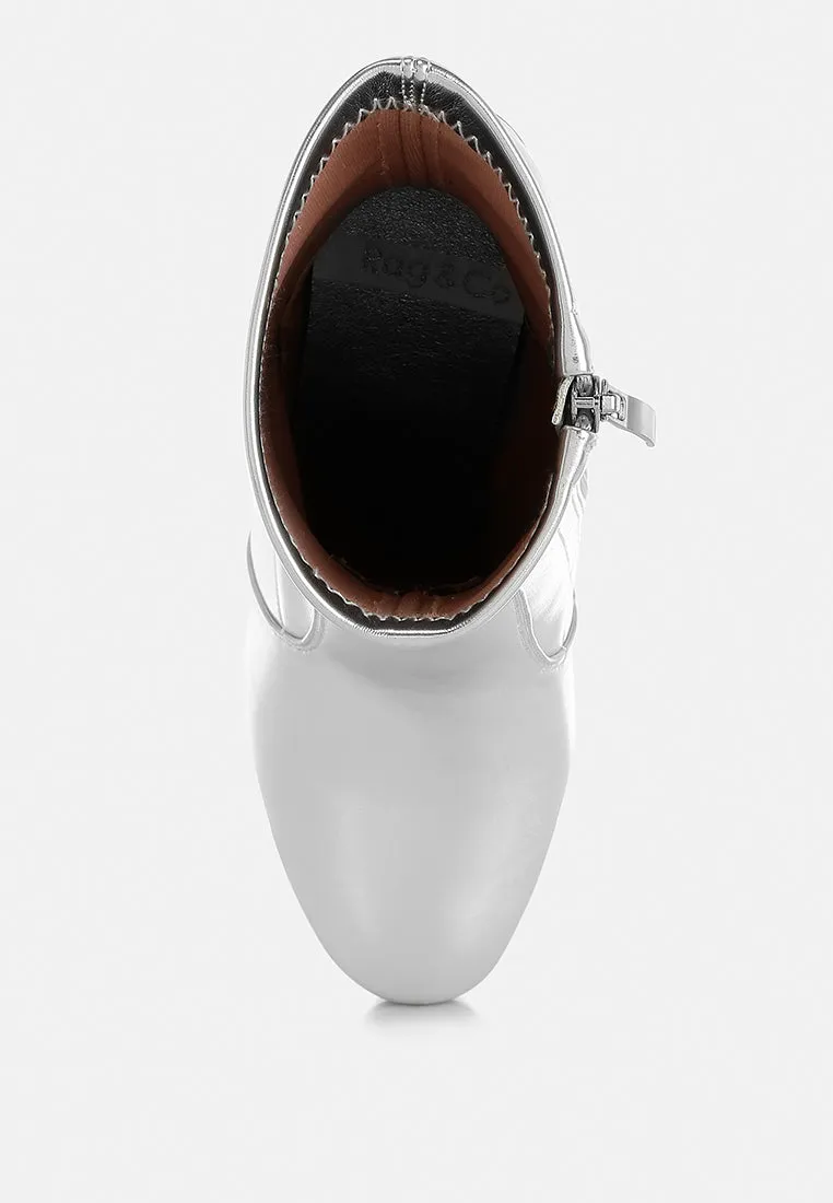 Metallic Pleather Sock Boots By RUW