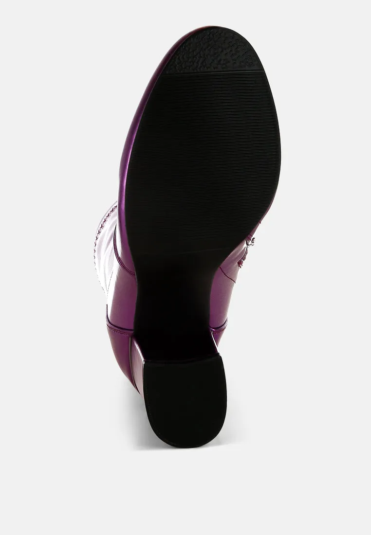 Metallic Pleather Sock Boots By RUW