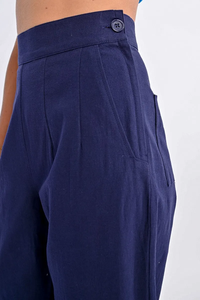 Molly Bracken High Waist Straight Leg Trousers