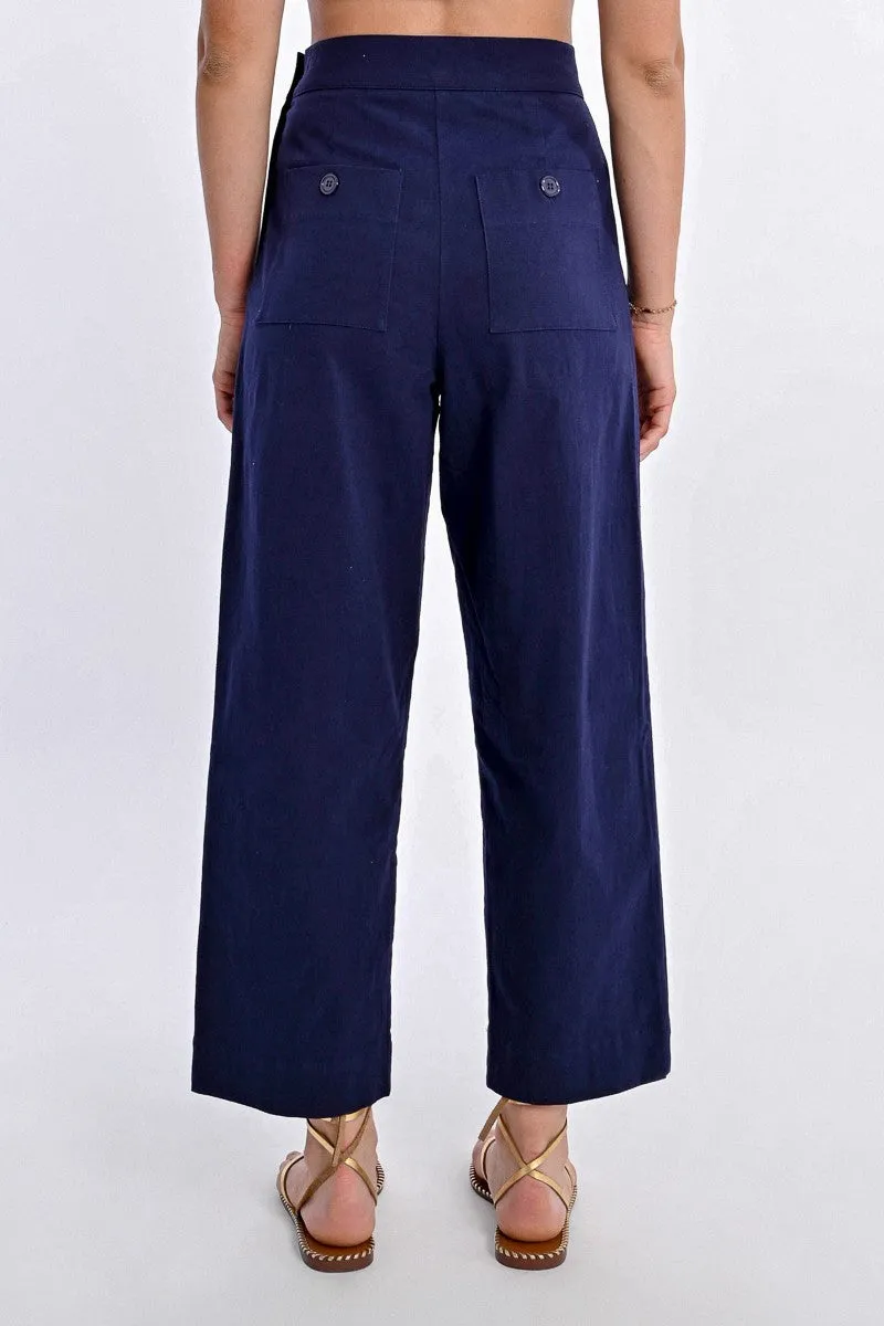Molly Bracken High Waist Straight Leg Trousers