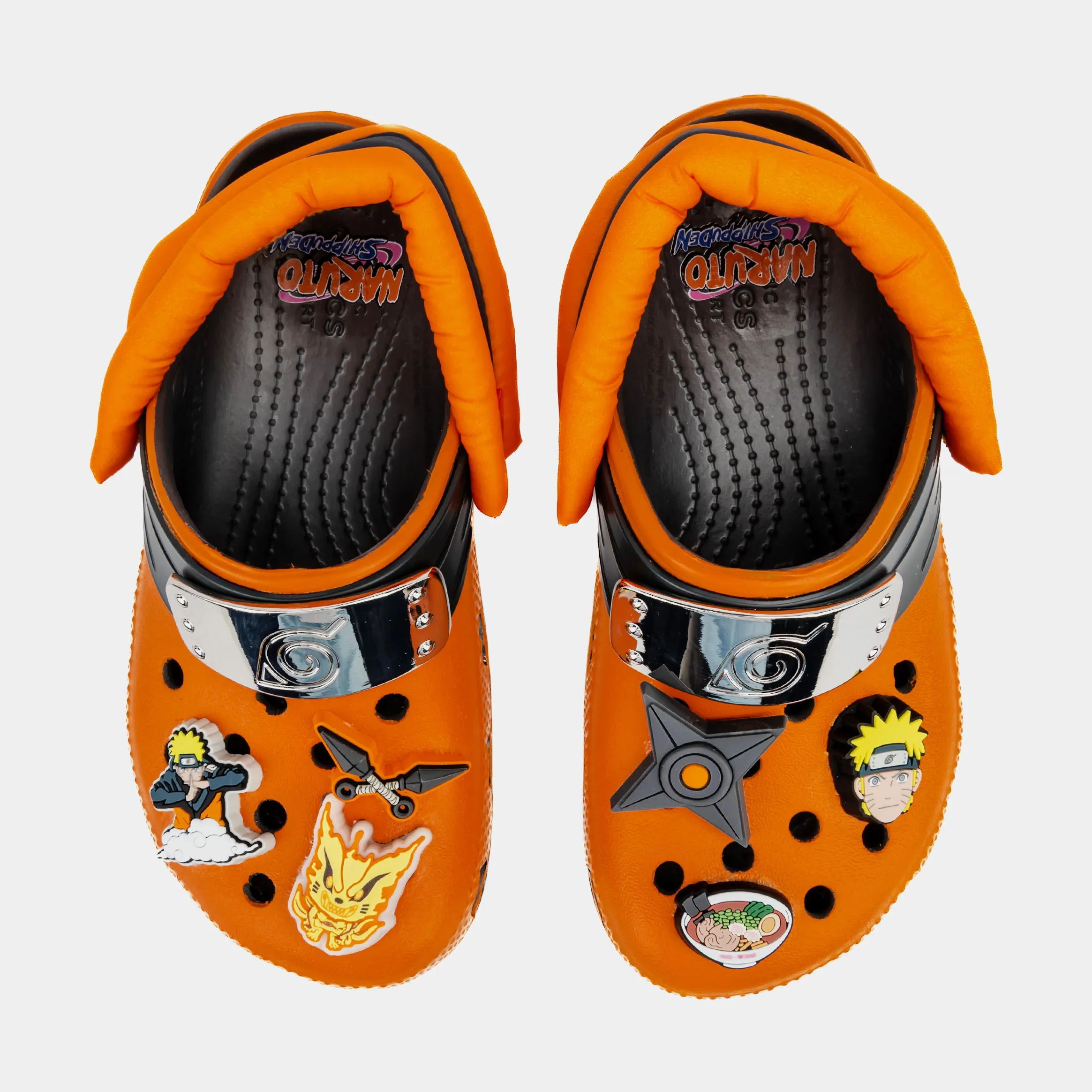Naruto Classic Clog Preschool/Grade School Sandals (Orange/Black) Free Shipping