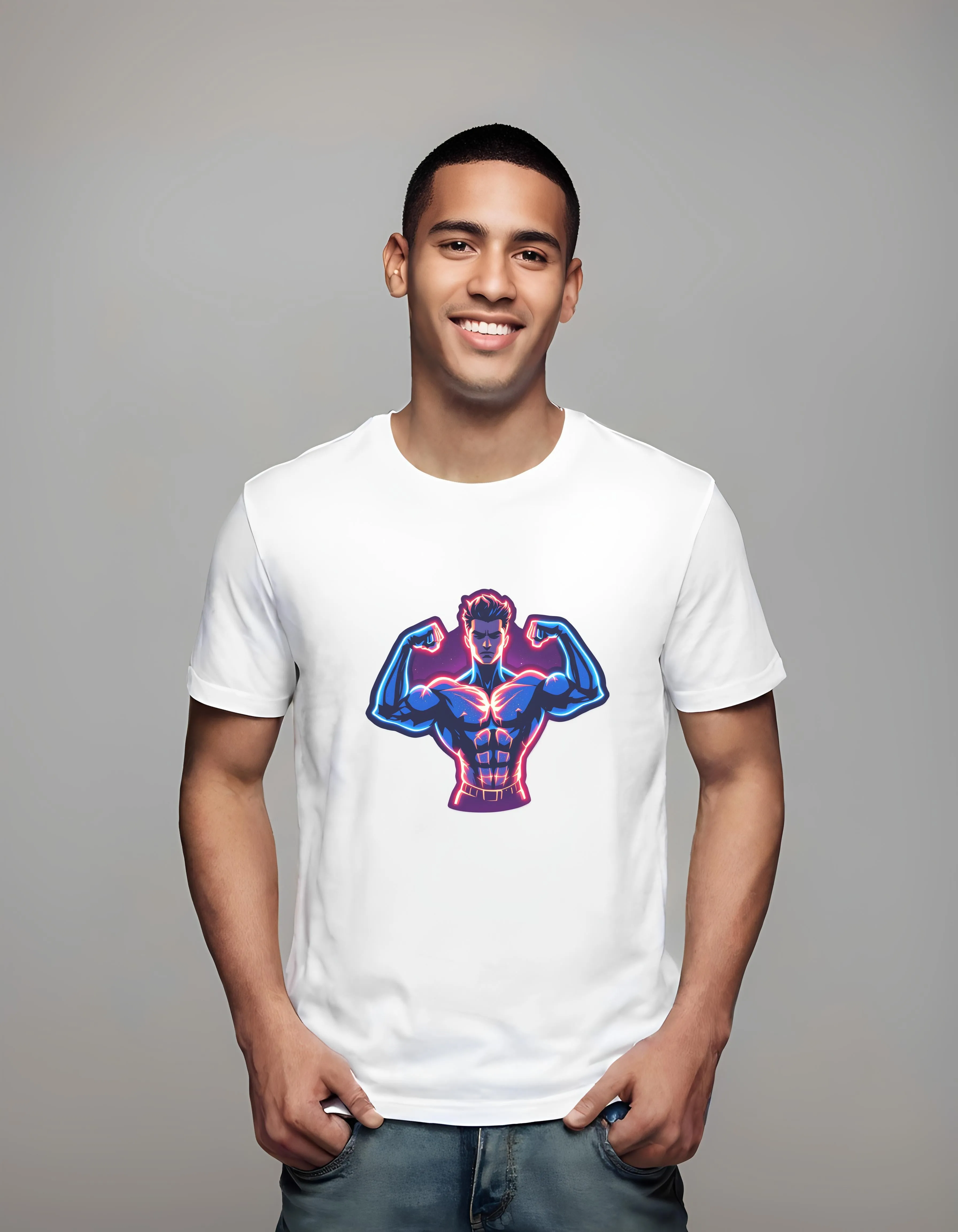 Neon Muscle Power | Classic T-Shirt (Unisex)