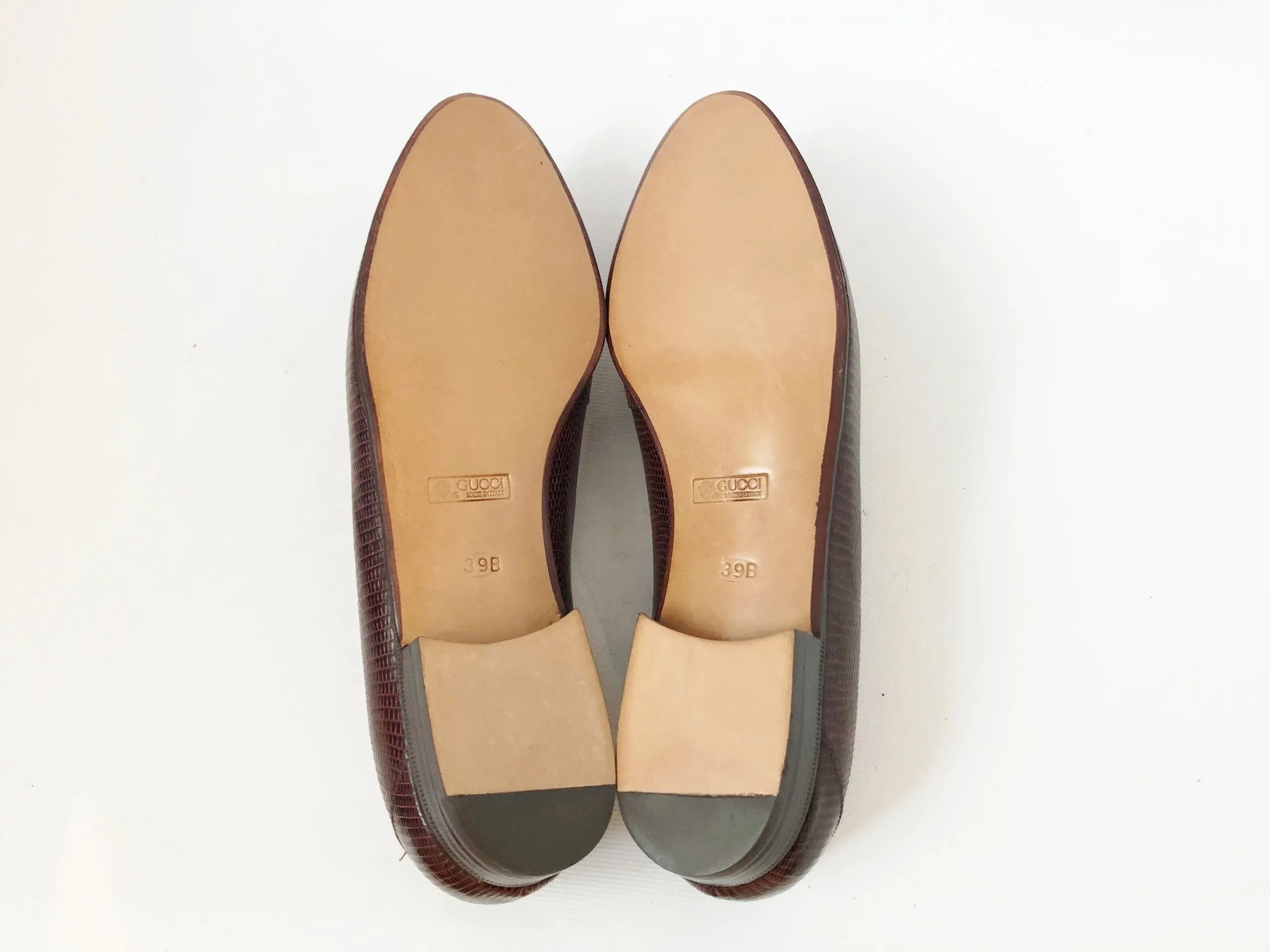 NEW Gucci Embossed Leather Loafer Size 39 It (9 Us)