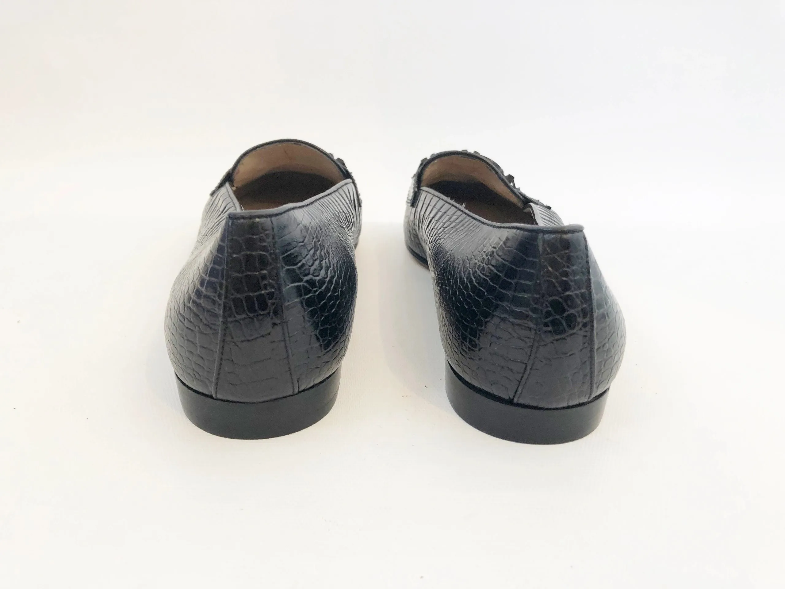 NEW Salvatore Ferragamo Embossed Gancini Loafer Size 8 C