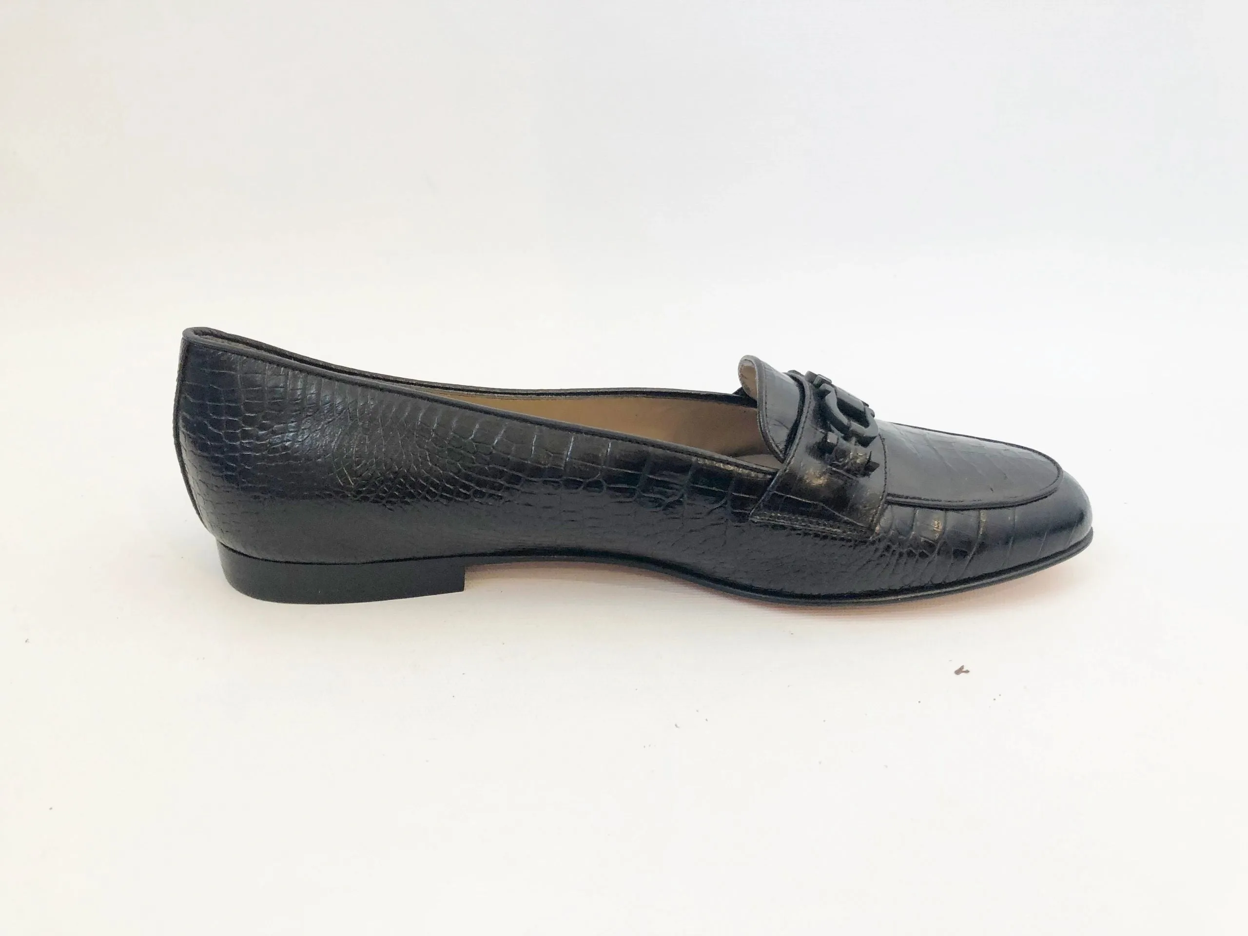 NEW Salvatore Ferragamo Embossed Gancini Loafer Size 8 C