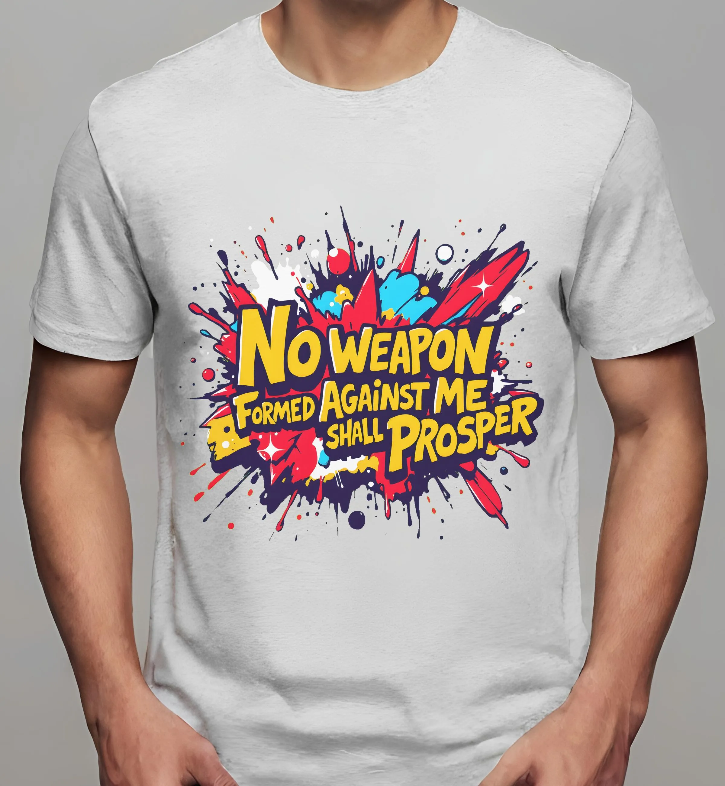 no weapon formed against me shall prosper graphic t shirt: Empowerment Graffiti Art | Classic T-Shirt (Unisex)
