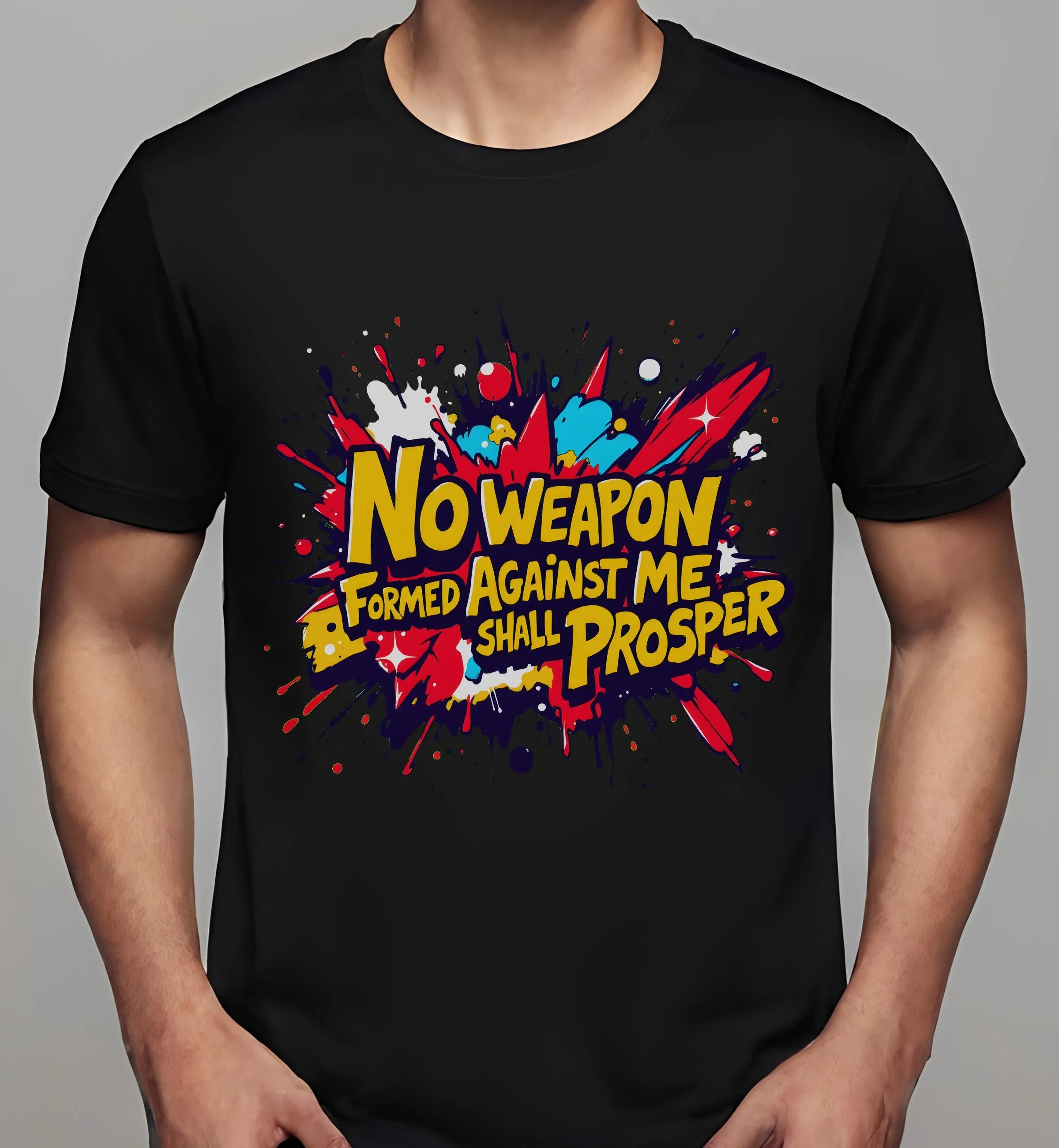 no weapon formed against me shall prosper graphic t shirt: Empowerment Graffiti Art | Classic T-Shirt (Unisex)