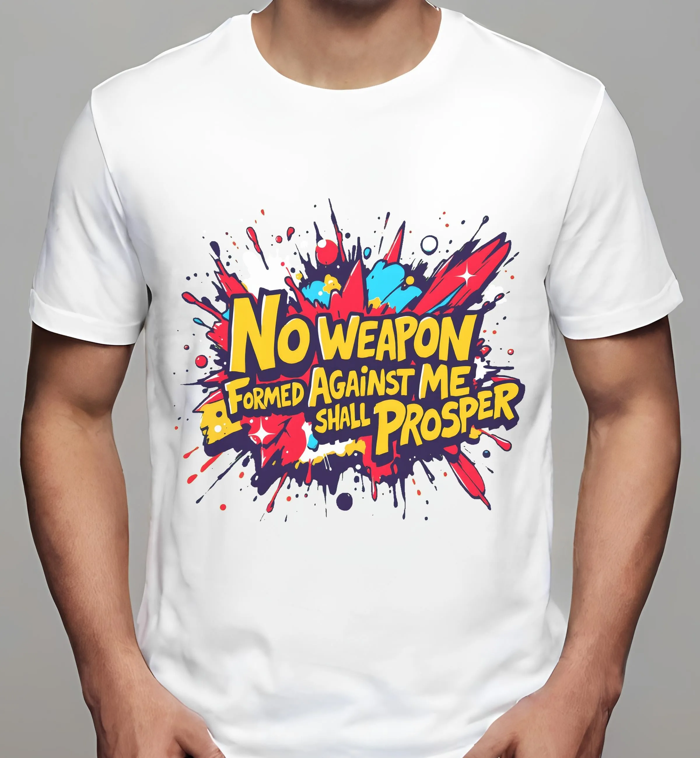 no weapon formed against me shall prosper graphic t shirt: Empowerment Graffiti Art | Classic T-Shirt (Unisex)