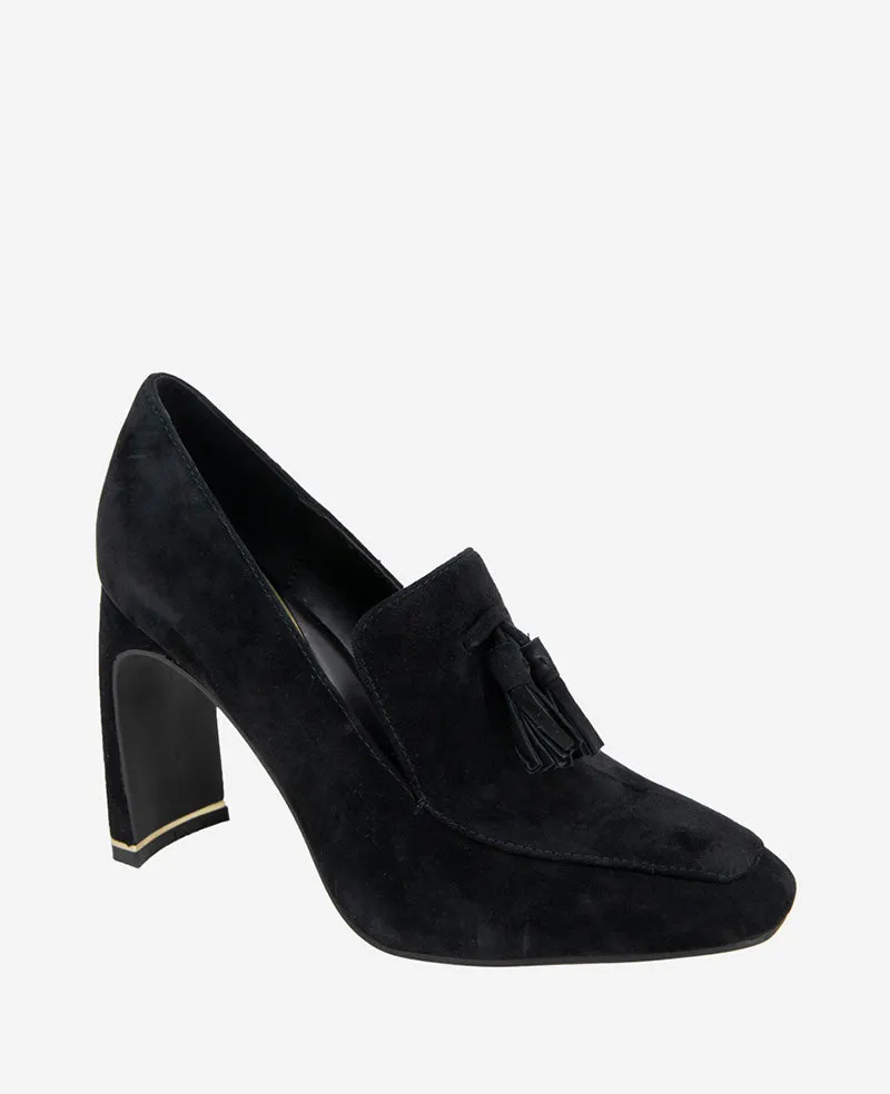 Nova Suede Heel Loafer
