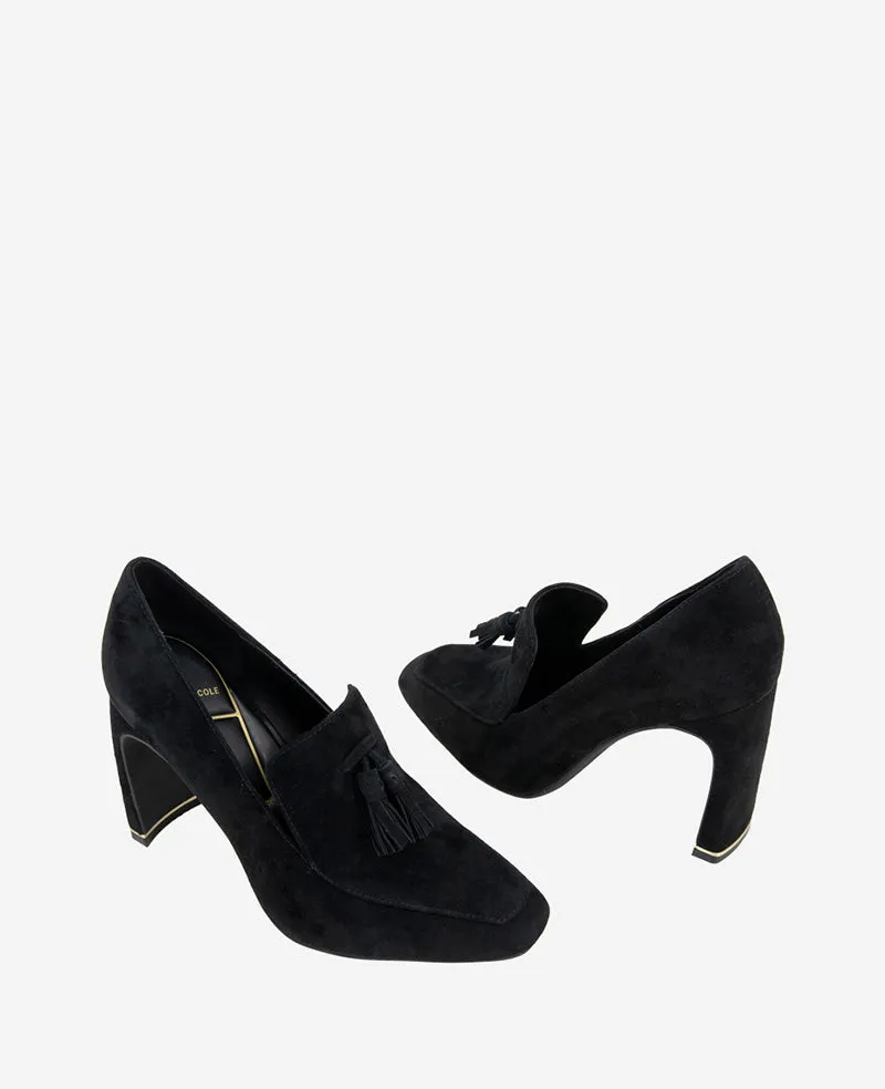 Nova Suede Heel Loafer
