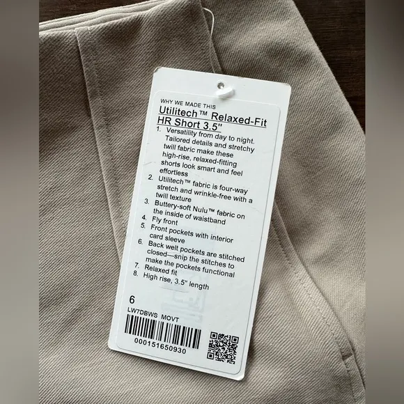 🍋NWT Lululemon Utilitech Relaxed-Fit HR Short 3.5&quot;💋