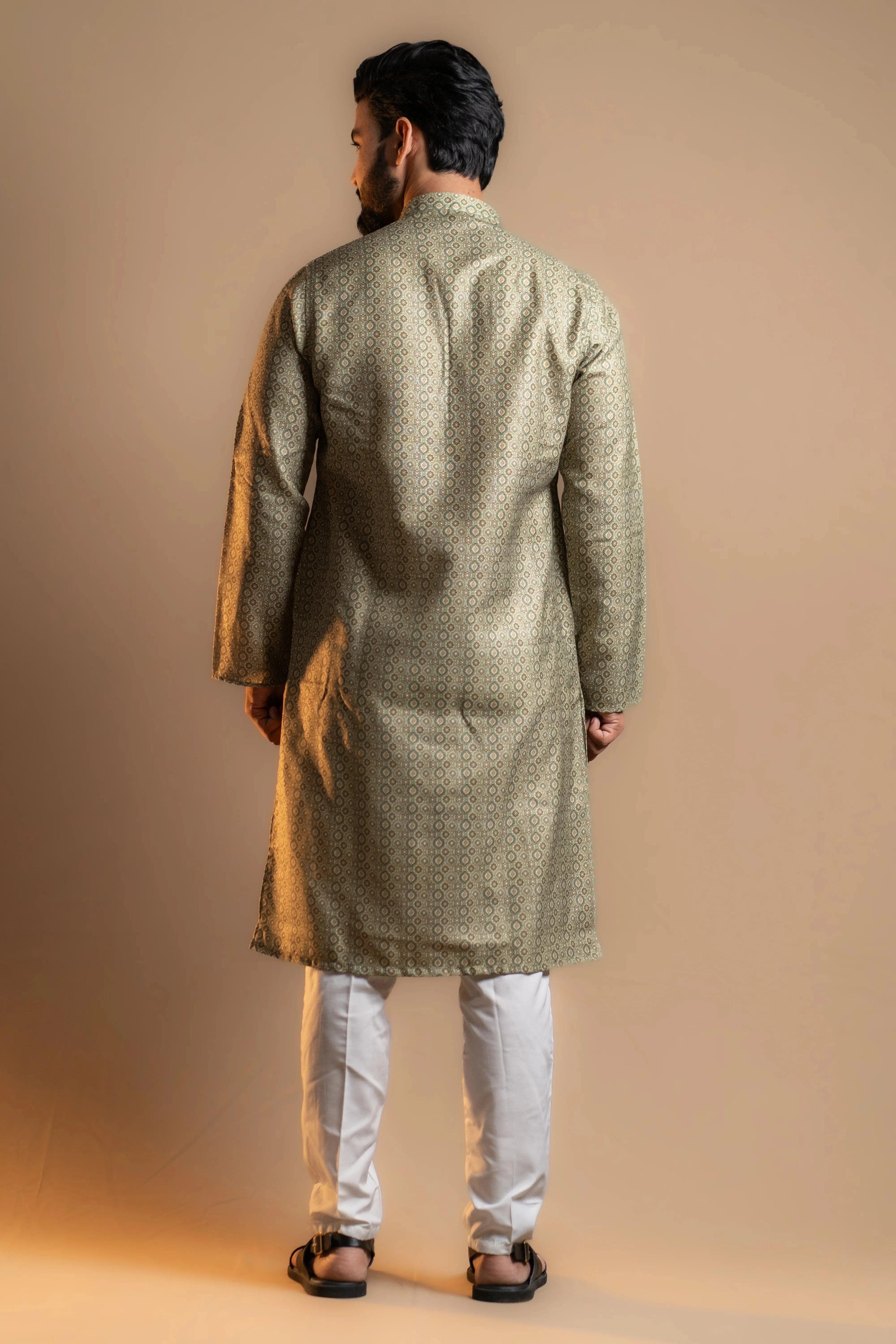 Olive Green Kurta Set for Men