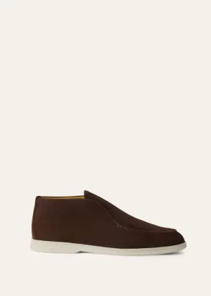 Open Walk Boots in Chocolate Suede