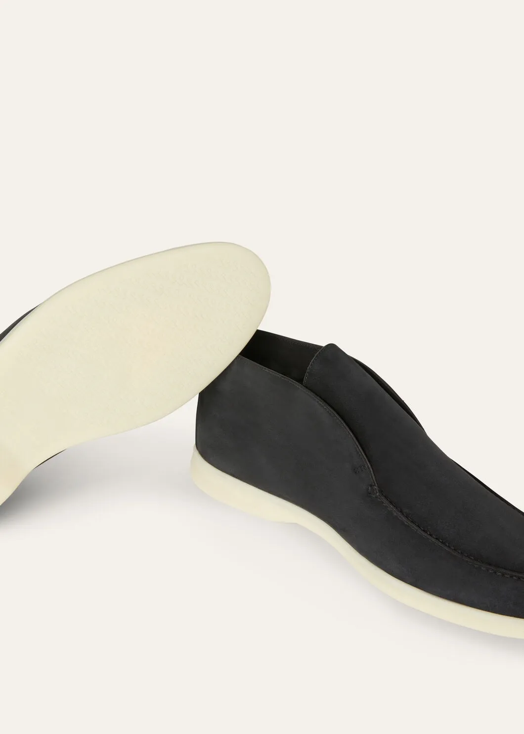 Open Walk Boots in Matte Black Suede