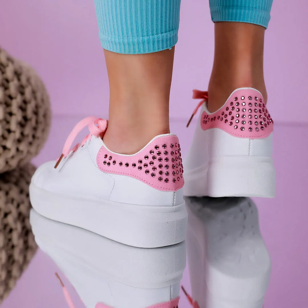 Pantofi sport Salena - White/Pink