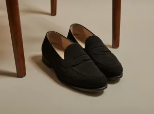 Penny Loafer in Dark Brown Suede