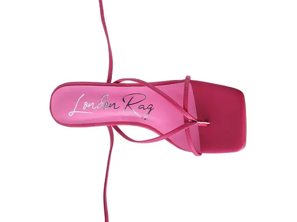 Pole Dance Lace Up Block Heeled Sandal