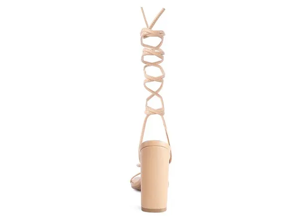 Pole Dance Lace Up Block Heeled Sandal