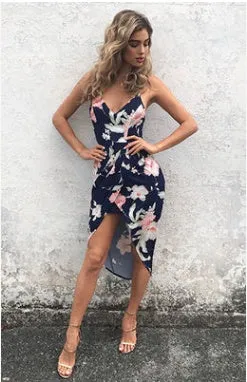 Printing Skinny Slip Dress
