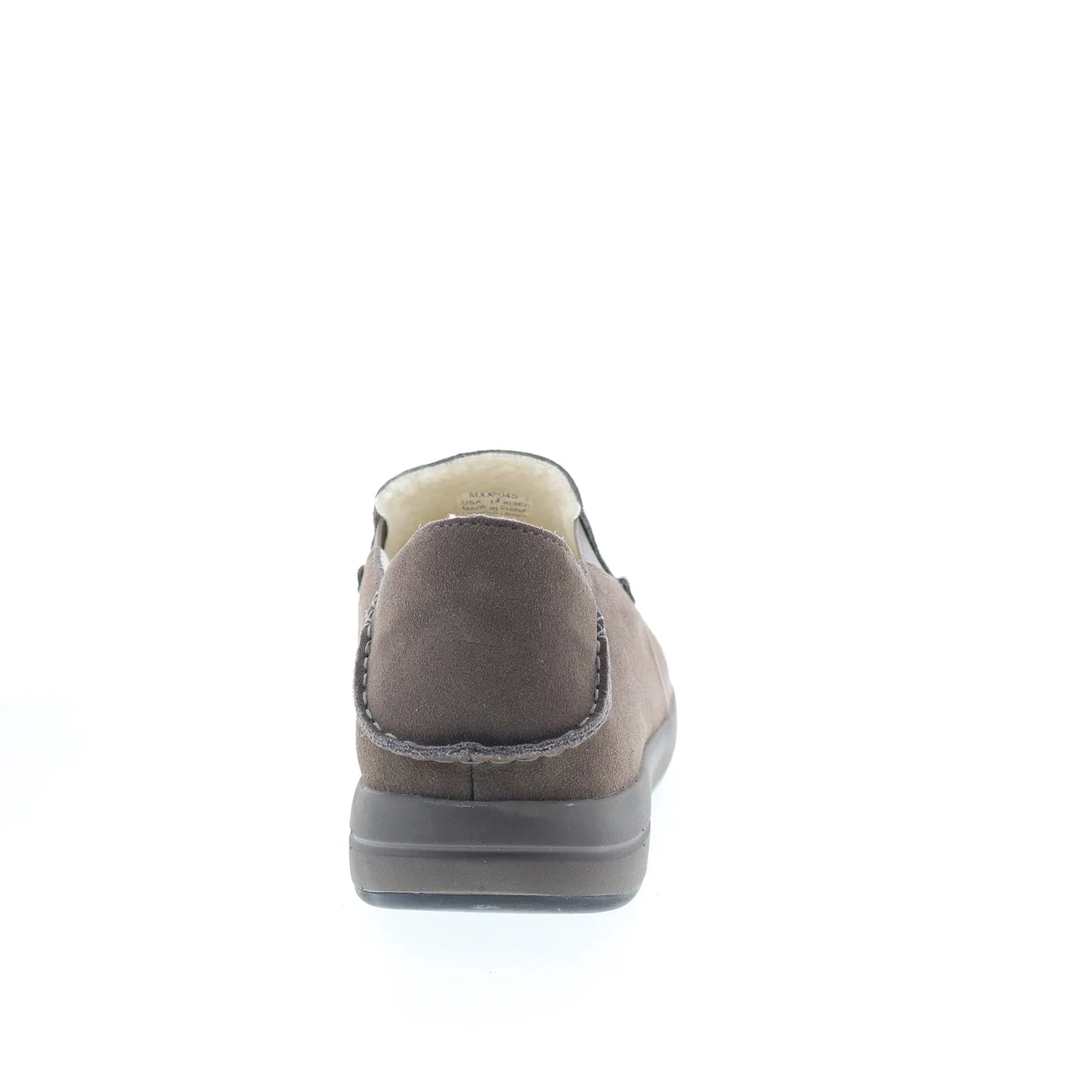 Propet Edsel MXX004SSTN Mens Brown Extra Wide 3E Suede Loafer Slippers Shoes