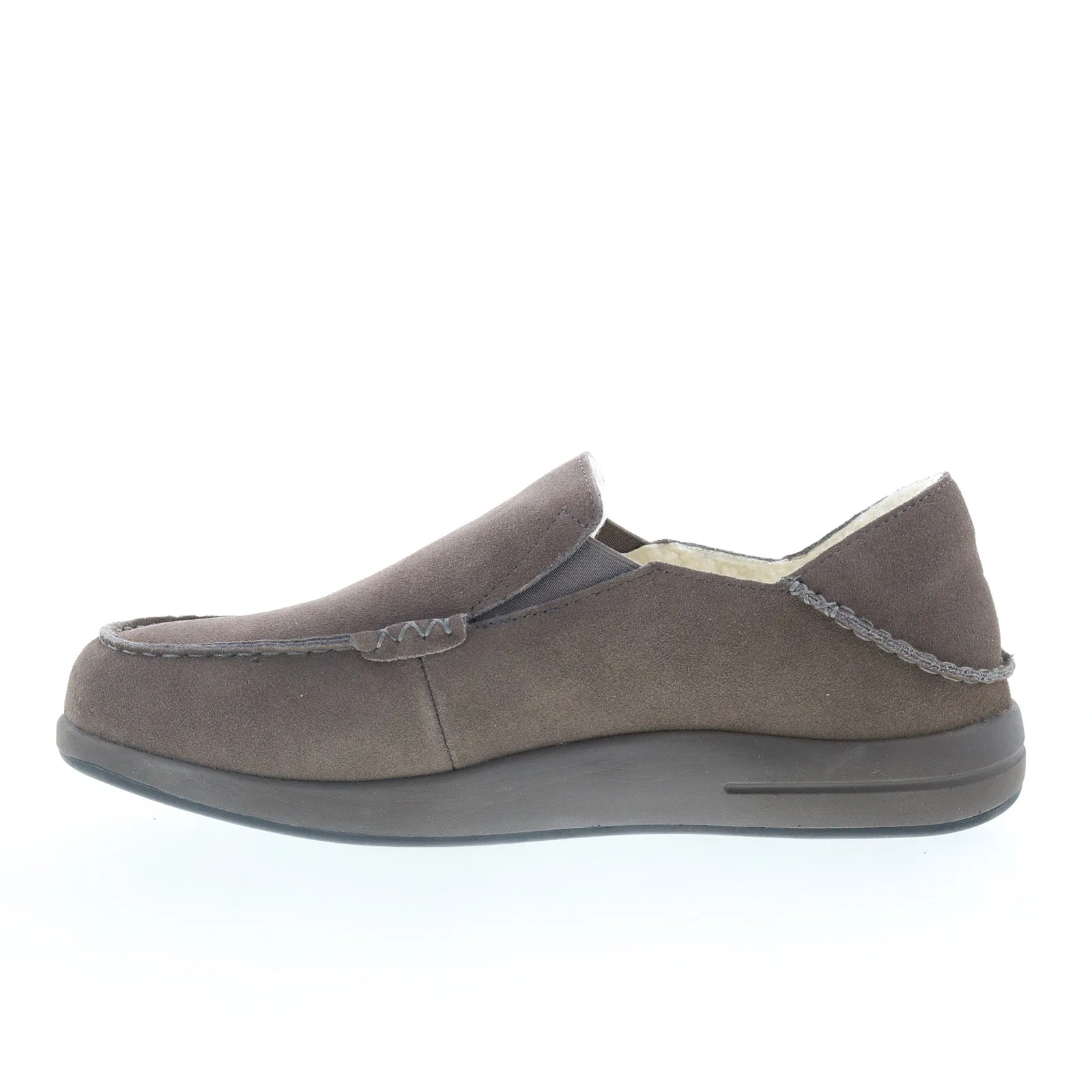 Propet Edsel MXX004SSTN Mens Brown Extra Wide 3E Suede Loafer Slippers Shoes
