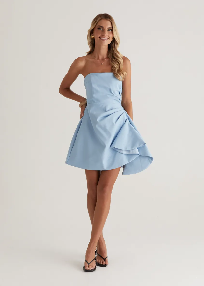 Prunella Strapless Dress - Blue
