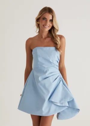 Prunella Strapless Dress - Blue